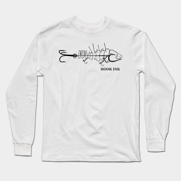 Hook ink Logo fish out of hooks Long Sleeve T-Shirt by Hook Ink